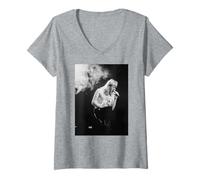 Donna Def Leppard Joe Elliott dal Vivo al NEC 1987 Maglietta con Collo a V