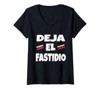 Donna Deja El Fastidio Franelas Venezolanas Magliette Venezuela Maglietta con Collo a V
