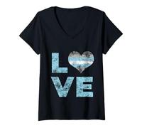 Donna Demiboy Pride Bandiera Amore Vintage Demiboy Bandiera Maglietta con Collo a V