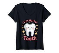 Donna Dente da bambino perso ho perso il mio primo dente Maglietta con Collo a V