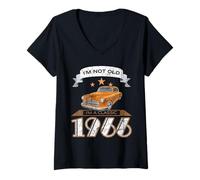 Donna Design Auto d'Epoca ICH bin Nicht Alt ICH bin Ein Klassiker 1966" Maglietta con Collo a V