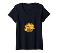 Donna Design con citazione positiva "Be Gentle With Yourself" Maglietta con Collo a V