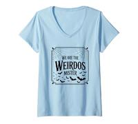 Donna Design con Citazione We Are The Weirdos Mister Maglietta con Collo a V