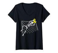 Donna Design con Guerriero Custode del Cancro alle Ossa Maglietta con Collo a V