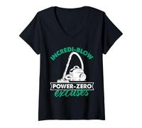 Donna Design con Tecnologia Power Zero Incredi-Blow Maglietta con Collo a V