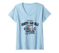 Donna Design del carrello da golf del villaggio di Country Club Hills Maglietta con Collo a V
