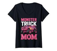 Donna Design divertente con Monster Truck Mom Maglietta con Collo a V