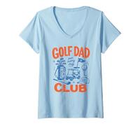 Donna Design Divertente per Tutti i Giorni con Scritta Dad Maglietta con Collo a V