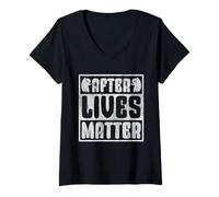 Donna Design Fantasma After Lives Matter Maglietta con Collo a V