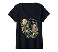 Donna Design Floreale dello stetoscopio per Infermieri Maglietta con Collo a V