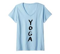 Donna Design Ispirato allo Yoga | Parodia Consapevole e potenziante Maglietta con Collo a V