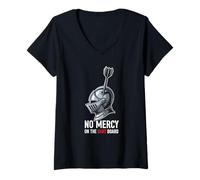 Donna Design No Mercy on The Dart Board Knight Maglietta con Collo a V