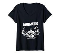Donna Design Sunmudo - Arte marziale coreana e meditazione zen Maglietta con Collo a V