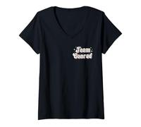 Donna Design Tascabile retrò Groovy del Team Conrad Maglietta con Collo a V