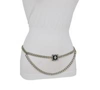 Donna Designer Moda Sexy Cintura Fianchi Vita Metallo Argento Catena Leone Charm