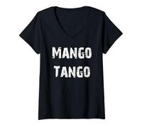 Donna Dessert al Mango e Tango Maglietta con Collo a V