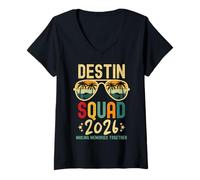 Donna Destin Florida Vacation Squad 2026 Matching Group Family Maglietta con Collo a V