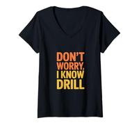 Donna Detto Divertente Don't Worry I Know The Drone Donne Uomini Maglietta con Collo a V