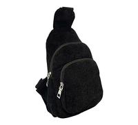 Donna di colore puro, borsa da donna, borsa semplice vela di velluto, borsa a tracolla casual con una spalla borse saghe greche, Nero , taglia unica