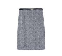 Donna di Lana Al Ginocchio Plus Size Gonna Motivo Floreale Step-Length, Grigio antracite 9, XXL