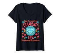 Donna Diamond Painting Artist The Life Chose Me Diamond Painting Maglietta con Collo a V