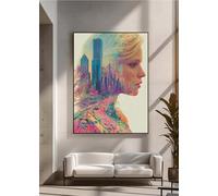 Donna Diamond Painting Kit Completo, Città Pittura Diamante, DIY Diamond Painting Adulti Bambini, 40 x 50 cm Pittura Diamante 5D, Kit Quadri con Perline Mosaico, Decorazione per Regalo PjY24 P-7
