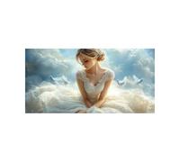 Donna Diamond Painting Kit Completo, Diamond Painting Nuvola, Diamante Dipingere con i Numeri Adulti 40 x 80cm, 5D Diamantini Crystal Art Kit Pittura Bambini, Decorazioni Parete Regalo Donna 2ZSH-0070