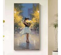 Donna Diamond Painting Kit Completo, Diamond Painting Strada Pittura Diamante Adulti, 5D Diamantini Crystal Art Disegni con Perline da Attaccare Kit Punto Croce, Decorazione Parete 100x200cm 1hi8-i