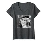 Donna Diana Principessa del Galles Famiglia Reale St Austell Visita 1983 Maglietta con Collo a V