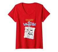 Donna Diary of a Wimpy Kid Best Friends Sketch with Logo Funny Maglietta con Collo a V