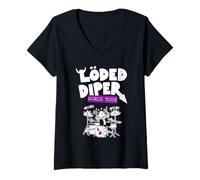 Donna Diary of a Wimpy Kid Front And Back Loded Diper Band Funny Maglietta con Collo a V