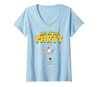 Donna Diary of a Wimpy Kid Life of The Party Maglietta con Collo a V