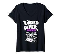 Donna Diary of a Wimpy Kid Loded Diper Band World Tour Funny Maglietta con Collo a V