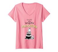 Donna Diary of a Wimpy Kid Party Pooper Cover Maglietta con Collo a V
