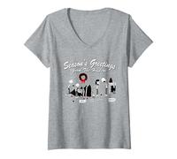 Donna Diary of a Wimpy Kid Season's Greetings from The Heffleys Maglietta con Collo a V