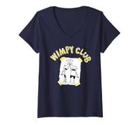 Donna Diary of a Wimpy Kid Wimpy Club High Five Sketch Funny Maglietta con Collo a V