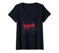 Donna Dichiarazione Bloodline Pride per Ragazzi e Ragazze Maglietta con Collo a V