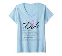 Donna Didi per Le Donne Festa della Mamma Idea Carino Nonna didi Maglietta con Collo a V