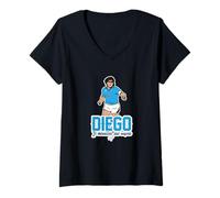Donna Diego Maradona El Milagro de Napoli Maglietta con Collo a V