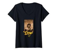 Donna Diego Maradona Maglietta con Collo a V