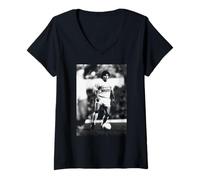 Donna Diego Maradona Tottenham V Inter Coppa del Mondo di Calcio Maglietta con Collo a V
