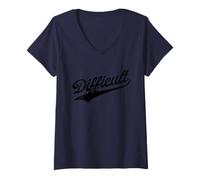 Donna Difficult Maglietta con Collo a V