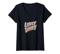 Donna Diffondi l'amore con questo discorso Lovey Dovey Maglietta con Collo a V