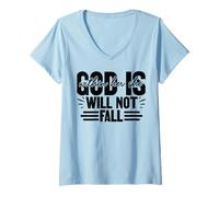 Donna Dio è Dentro di lei lei Non fallirà Cristiano Dio Le Donne Amano Maglietta con Collo a V