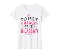 Donna Dio Esiste ma Non Sei tu Maglietta con Stampa Grafica Economica