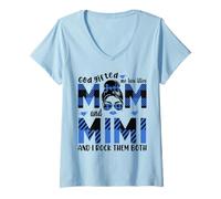 Donna Dio mi ha regalato tittles mamma e mimi nonna Festa della mamma Maglietta con Collo a V