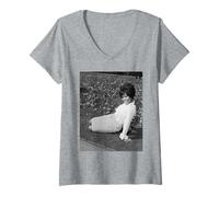 Donna Dionne Warwick Cammina dal cantante nel London Garden Maglietta con Collo a V