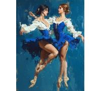 Donna Dipingere Con I Numeri Adulti, Fai Da Te Dipingere Con I Numeri per Decor Casa, Ballerino Paint by Numbers Kit Con Pennelli e Vernice Acrilica, Hobby Creativi Adulti, Regalo, 50x70cm R-3779