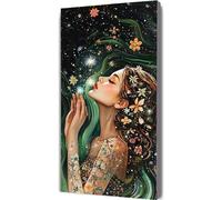 Donna Dipingere con i Numeri Fiore Dipingere con i Numeri Adulti con Telaio 40x80cm, DIY Olio Painting by Numbers Kit, Vernice Acrilica Pennelli Decora la Casa Ragazze Principianti Regalo LE-1438