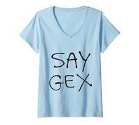 Donna DIRE GEX DIVERTENTE GAY QUEER LGBTQ Maglietta con Collo a V